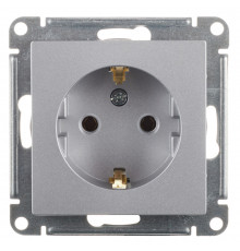 Розетка Systeme Electric AtlasDesign встраиваемая алюминий (ATN000343)
