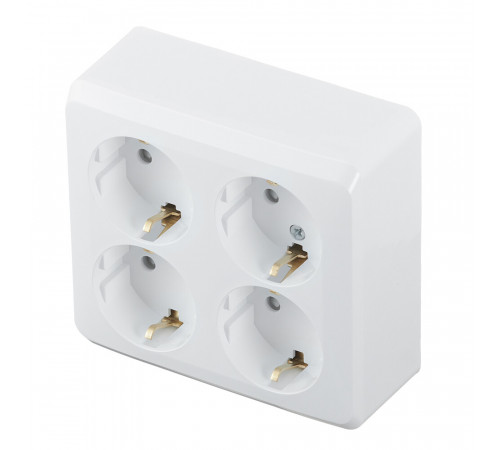 Розетка Systeme Electric Этюд накладная белая со шторками (PA16-208B) Розетка Systeme Electric Этюд накладная белая со шторками (PA16-208B)