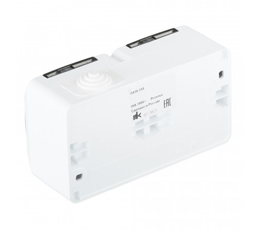 Розетка Systeme Electric Этюд накладная белая со шторками с крышкой (PA16-244B) Розетка Systeme Electric Этюд накладная белая со шторками с крышкой (PA16-244B)