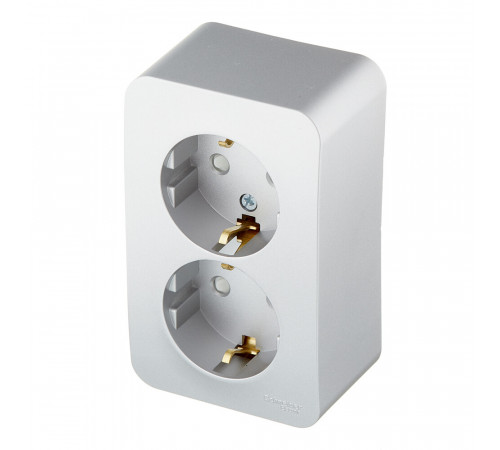 Розетка Systeme Electric Blanca накладная алюминий со шторками (BLNRA011213)