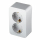 Розетка Systeme Electric Blanca накладная алюминий со шторками (BLNRA011213)