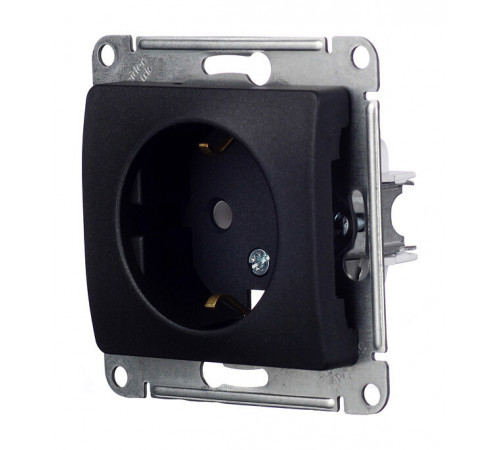 Розетка Systeme Electric Glossa встраиваемая антрацит (GSL000743)
