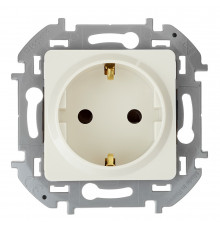 Розетка Legrand Inspiria встраиваемая слоновая кость со шторками (673731)