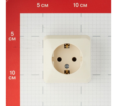 Розетка Systeme Electric Этюд накладная кремовая (PA16-003K) Розетка Systeme Electric Этюд накладная кремовая (PA16-003K)