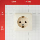 Розетка Systeme Electric Этюд накладная кремовая (PA16-003K)