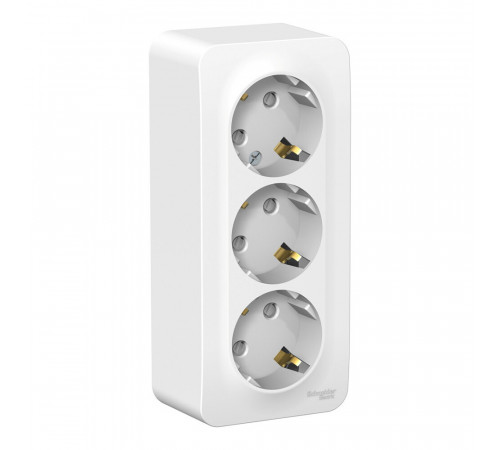 Розетка Systeme Electric Blanca накладная белая со шторками (BLNRA011311)