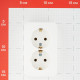 Розетка Systeme Electric Blanca накладная молочная (BLNRA010212)