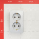 Розетка Systeme Electric Blanca накладная алюминий (BLNRA010213)