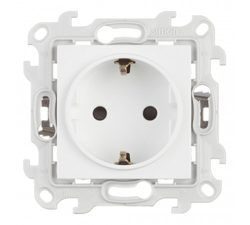 Розетка Simon 24 Harmonie встраиваемая белая со шторками (2420432-030) Розетка Simon 24 Harmonie встраиваемая белая со шторками (2420432-030)