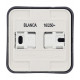 Розетка Systeme Electric Blanca накладная антрацит со шторками (BLNRA011116)