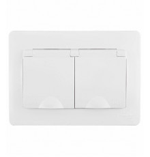 Розетка Systeme Electric Blanca встраиваемая белая со шторками (BLNRS441121)