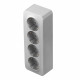 Розетка Systeme Electric Blanca накладная алюминий со шторками (BLNRA011413)