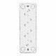 Розетка Systeme Electric Blanca накладная алюминий со шторками (BLNRA011413)