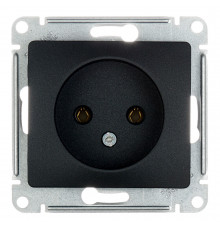 Розетка Systeme Electric Glossa встраиваемая антрацит (GSL000741)