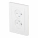 Розетка Systeme Electric AtlasDesign встраиваемая белая со шторками (ATN000122)