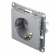 Розетка Systeme Electric AtlasDesign встраиваемая алюминий (ATN000343)