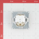 Розетка Systeme Electric AtlasDesign встраиваемая бежевая со шторками с крышкой (ATN000246)