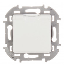 Розетка Legrand Inspiria встраиваемая белая со шторками с крышкой (673740)