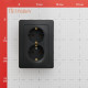 Розетка Systeme Electric Blanca встраиваемая антрацит (BLNRS001026)