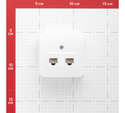 Розетка компьютерная Systeme Electric Blanca накладная белая 2хRJ45 (BLNIA045451) Розетка компьютерная Systeme Electric Blanca накладная белая 2хRJ45 (BLNIA045451)