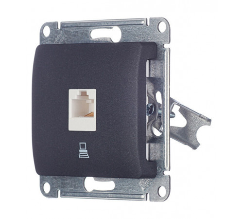 Розетка компьютерная Systeme Electric Glossa встраиваемая антрацит RJ45 (GSL000781К) Розетка компьютерная Systeme Electric Glossa встраиваемая антрацит RJ45 (GSL000781К)