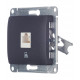 Розетка компьютерная Systeme Electric Glossa встраиваемая антрацит RJ45 (GSL000781К)