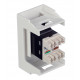 Розетка для кабель-канала компьютерная DKC Viva белая RJ45 1 модуль (45038)