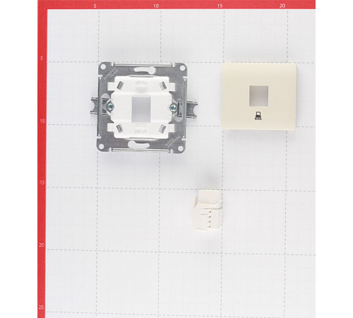 Розетка компьютерная Systeme Electric Glossa встраиваемая бежевая RJ45 (GSL000281K) Розетка компьютерная Systeme Electric Glossa встраиваемая бежевая RJ45 (GSL000281K)