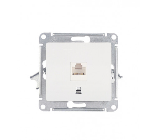 Розетка компьютерная Systeme Electric Glossa встраиваемая белая RJ45 (GSL000181K) Розетка компьютерная Systeme Electric Glossa встраиваемая белая RJ45 (GSL000181K)