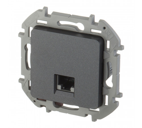 Розетка компьютерная Legrand Inspiria встраиваемая антрацит RJ45 (673828) Розетка компьютерная Legrand Inspiria встраиваемая антрацит RJ45 (673828)