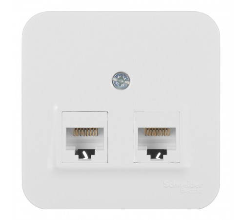 Розетка компьютерная Systeme Electric Blanca накладная белая 2хRJ45 (BLNIA045451) Розетка компьютерная Systeme Electric Blanca накладная белая 2хRJ45 (BLNIA045451)