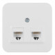 Розетка компьютерная Systeme Electric Blanca накладная белая 2хRJ45 (BLNIA045451)