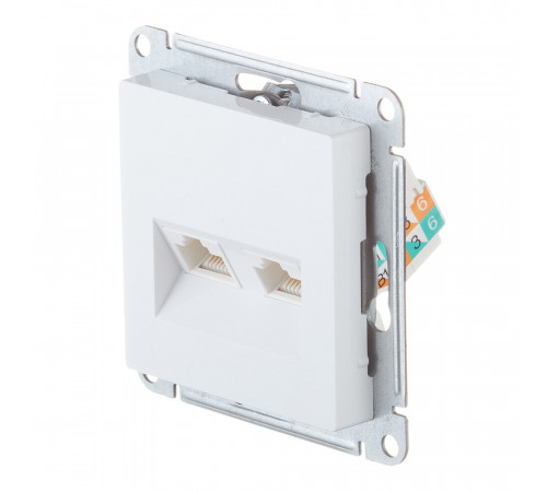 Розетка компьютерная Systeme Electric AtlasDesign встраиваемая белая 2хRJ45 (ATN000185) Розетка компьютерная Systeme Electric AtlasDesign встраиваемая белая 2хRJ45 (ATN000185)