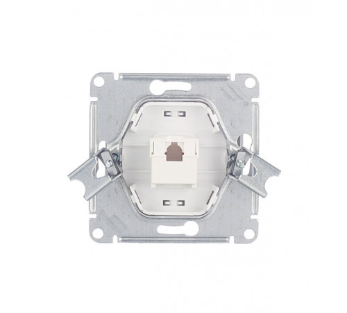 Розетка компьютерная Systeme Electric Glossa встраиваемая белая RJ45 (GSL000181K) Розетка компьютерная Systeme Electric Glossa встраиваемая белая RJ45 (GSL000181K)