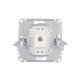 Розетка компьютерная Systeme Electric Glossa встраиваемая белая RJ45 (GSL000181K)