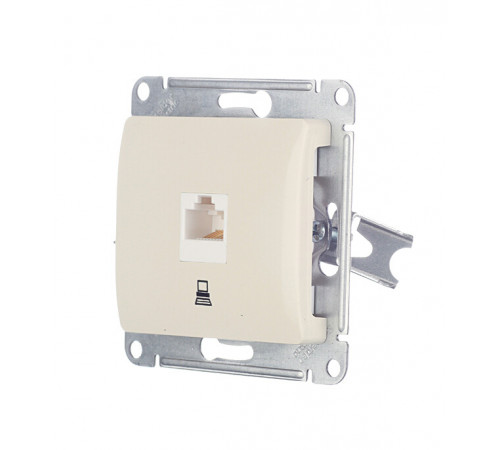 Розетка компьютерная Systeme Electric Glossa встраиваемая бежевая RJ45 (GSL000281K) Розетка компьютерная Systeme Electric Glossa встраиваемая бежевая RJ45 (GSL000281K)