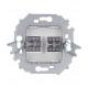 Розетка компьютерная Simon 15 встраиваемая белая 2хRJ45 (1591593-030)