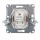 Розетка компьютерная Systeme Electric AtlasDesign встраиваемая алюминий RJ45 (ATN000383)
