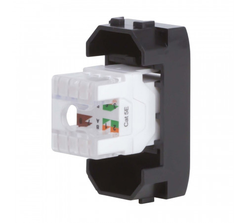 Розетка для кабель-канала компьютерная DKC Brava черная RJ45 2 модуля (77654N) Розетка для кабель-канала компьютерная DKC Brava черная RJ45 2 модуля (77654N)