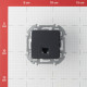 Розетка компьютерная Legrand Inspiria встраиваемая антрацит RJ45 (673828)