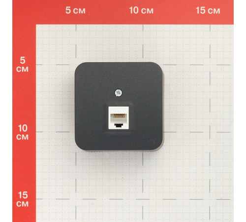 Розетка компьютерная Systeme Electric Blanca накладная антрацит RJ45 (BLNIA045006) Розетка компьютерная Systeme Electric Blanca накладная антрацит RJ45 (BLNIA045006)