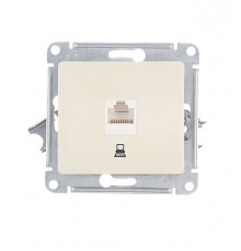 Розетка компьютерная Systeme Electric Glossa встраиваемая бежевая RJ45 (GSL000281K)