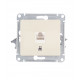 Розетка компьютерная Systeme Electric Glossa встраиваемая бежевая RJ45 (GSL000281K)
