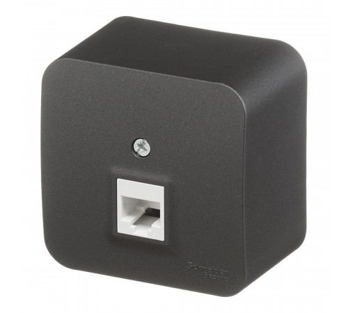 Розетка компьютерная Systeme Electric Blanca накладная антрацит RJ45 (BLNIA045006) Розетка компьютерная Systeme Electric Blanca накладная антрацит RJ45 (BLNIA045006)