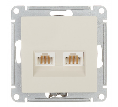 Розетка компьютерная Systeme Electric AtlasDesign встраиваемая бежевая 2хRJ45 (ATN000285) Розетка компьютерная Systeme Electric AtlasDesign встраиваемая бежевая 2хRJ45 (ATN000285)