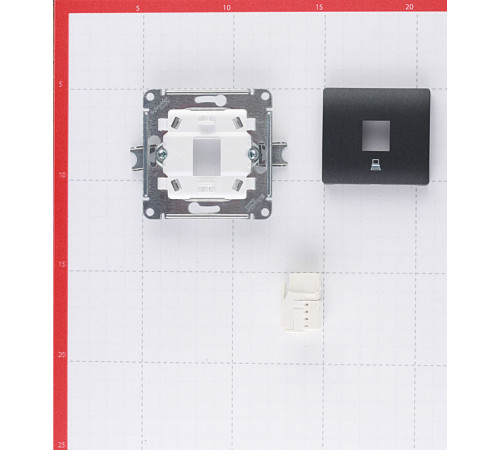 Розетка компьютерная Systeme Electric Glossa встраиваемая антрацит RJ45 (GSL000781К) Розетка компьютерная Systeme Electric Glossa встраиваемая антрацит RJ45 (GSL000781К)