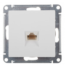 Розетка компьютерная Systeme Electric AtlasDesign встраиваемая белая RJ45 (ATN000183)