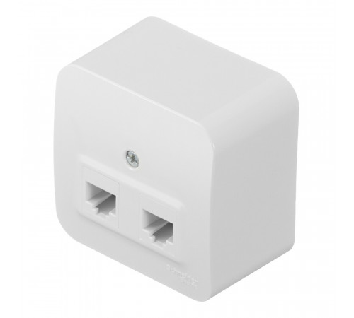 Розетка компьютерная Systeme Electric Blanca накладная белая 2хRJ45 (BLNIA045451) Розетка компьютерная Systeme Electric Blanca накладная белая 2хRJ45 (BLNIA045451)