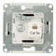 Розетка телевизионная/ компьютерная Systeme Electric Glossa встраиваемая белая TV/ RJ45 (GSL000189)