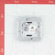 Розетка телевизионная/ компьютерная Systeme Electric AtlasDesign встраиваемая карбон TV/ RJ45 (ATN001089)